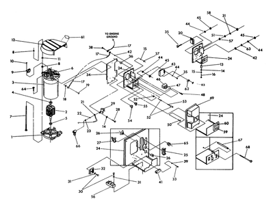 Alternator And Panel Diagram and Parts List for 9735-1  Generac Generator