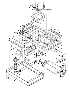 Mounting Base Diagram and Parts List for 6318-2  Generac Generator