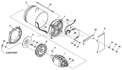 Cpl Alternator Direct Excitation (1) Diagram and Parts List for QT04524GNSN (4795891)(2007) Generac Generator