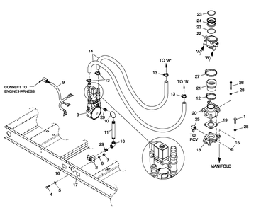 Fuel Nat. Gas And Lp Vapor Diagram and Parts List for QT04554AVSNA (4413178 - 4808303)(2007) Generac Generator