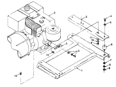 Part Location Diagram of 54247 Generac Engine, 10 Hp