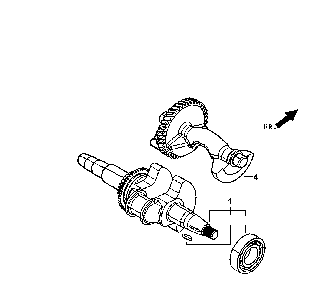 Part Location Diagram of 0J5863A118 Generac Crankshaft assembly