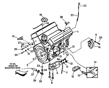 7.4 Liter Engine Parts Diagram and Parts List for 9300-1  Generac Generator