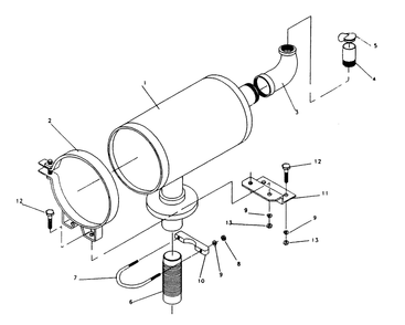 Muffler Diagram and Parts List for 0448-0  Generac Generator