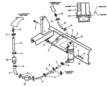 Engine Coolant Heater Diagram and Parts List for 9657-0  Generac Generator