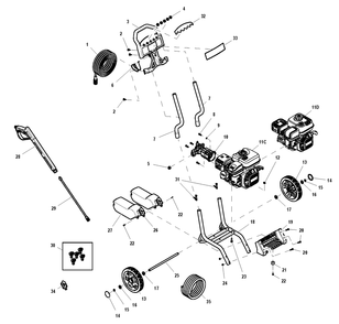 Part Location Diagram of 0J8887 Generac Engine 196cc g19 epa 3