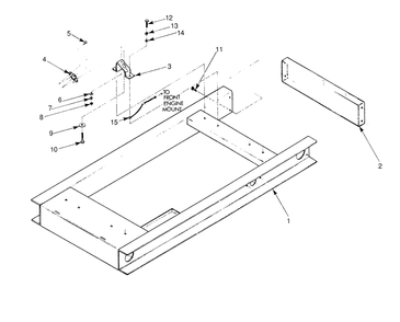 Mounting Base Diagram and Parts List for 9105-0  Generac Generator