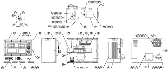 H-Panel 10a Battery Charger E-Gov 12v Diagram and Parts List for QT02524ANNNA (5555295 - 5614645)(2009) Generac Generator