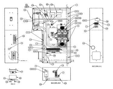 120/208 Volt Connection Box Diagram and Parts List for 4311-1 DG-50 Generac Generator