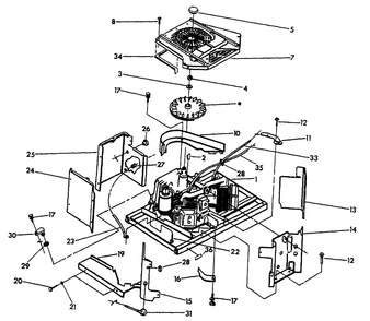 Engine Enclosure Diagram and Parts List for 9734-3  Generac Generator