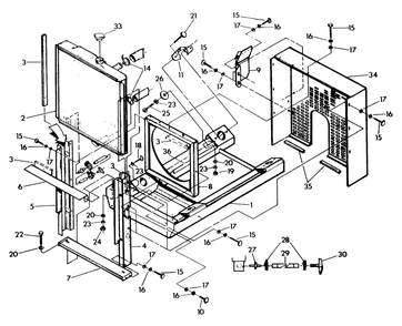 Mounting Base And Radiator Diagram and Parts List for 9260-4  Generac Generator