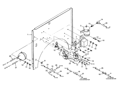 Divider Panel Diagram and Parts List for 1013-A  Generac Welder