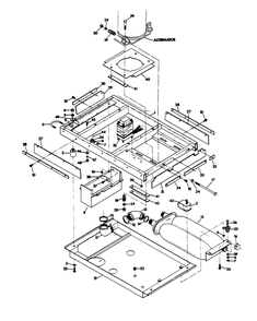 Mounting Base Diagram and Parts List for 6245-2  Generac Generator