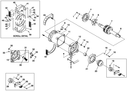 Cpl Alternator Brshlss Gb Diagram and Parts List for QT13068ANSY (5466536)(2009) Generac Generator