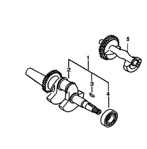 Crankshaft Diagram and Parts List for GP6500-5940-0  Generac Generator