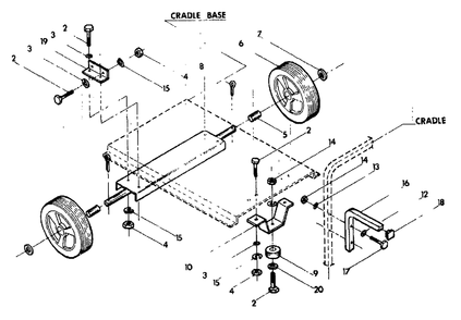 Wheel Kit Diagram and Parts List for 5W400 (8994-0)(8994-0) Generac Generator