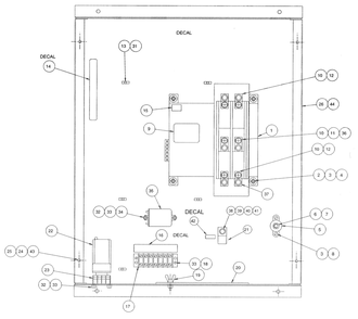 Transfer Switch Diagram and Parts List for 0047230 (3686341)(2014) Generac Generator