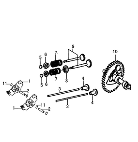 Rocker And Camshaft Diagram and Parts List for 006023-0  Generac Pressure Washer