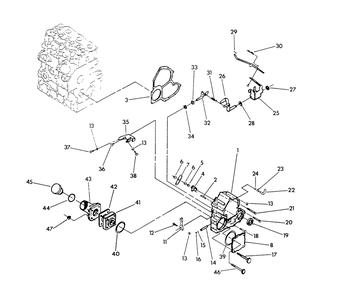 Timing Gear Housing And Governor Diagram and Parts List for 9319-0  Generac Generator