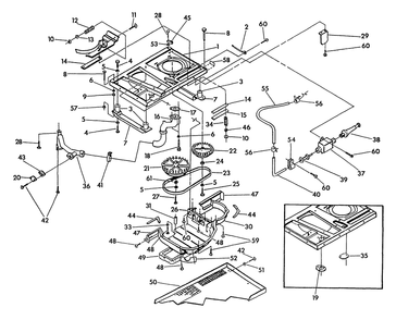 Base And Pulleys Diagram and Parts List for 9712-2 Np50g Rv Generac Generator