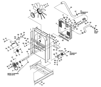 C2 Cooling Sytem And Fan Drive Diagram and Parts List for QT02524ANAN (4828186 - 4838636)(2007) Generac Generator