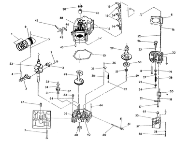 Long Block Diagram and Parts List for 0863-1  Generac Generator