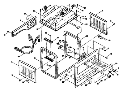 Cradle No. 75454 Diagram and Parts List for A4000 (8969-2)(8969-2) Generac Generator