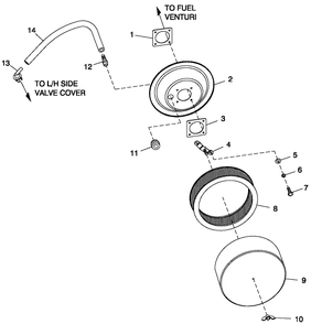 Air Cleaner C4 Diagram and Parts List for CT06030ANAN (1907V23210 - 4807V25565)(2007) Generac Generator