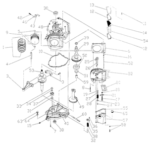 Part Location Diagram of C3396C Generac Crankcase Sub Assembly