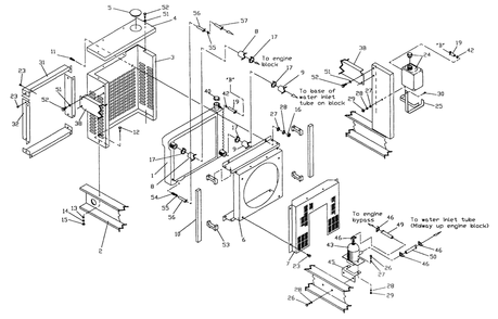 Radiator Diagram and Parts List for 0590-4  Generac Generator