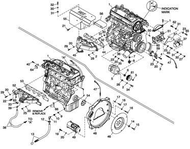 Engine Common Parts 2.4l G2 Diagram and Parts List for 0052621 (4407970 - 4790842)(2007) Generac Generator