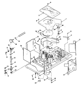 Engine Enclosure Diagram and Parts List for 9067-3  Generac Generator