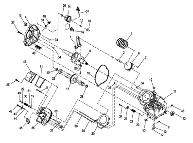 Gh 220 Engine Longblock Diagram and Parts List for 0057781 (8513565)(2013) Generac Generator