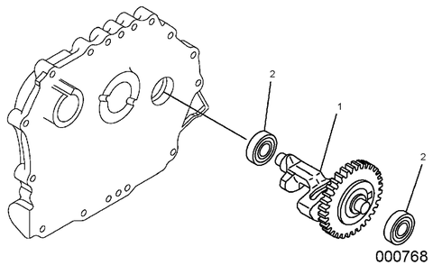Balancer Shaft Diagram and Parts List for 0068640 (9865295 - 9878373)(2015) Generac Generator