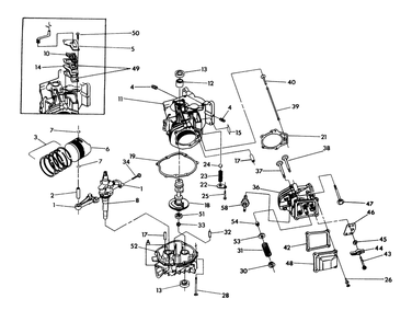 Engine Long Block Diagram and Parts List for 9557-4  Generac Generator