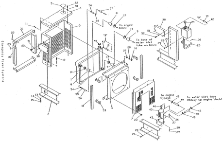 Part Location Diagram of 97372C Generac Radiator