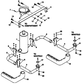 Ev Muffler 3.0l G3 Hsb Diagram and Parts List for 0049482 (3997146 - 4047243)(2004) Generac Generator