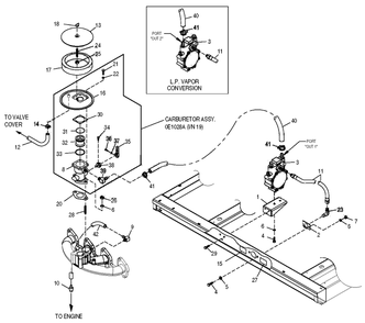 Fuel System Diagram and Parts List for 0050312 (4328537)(2005) Generac Generator