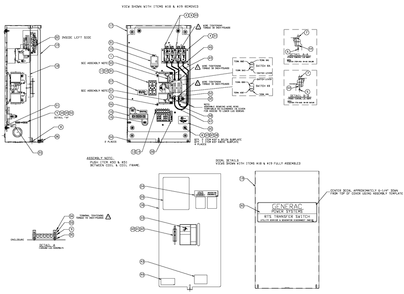 100a Transfer Switch Assembly Diagram and Parts List for 0054010 (4851109 - 4893811)(2007) Generac Generator