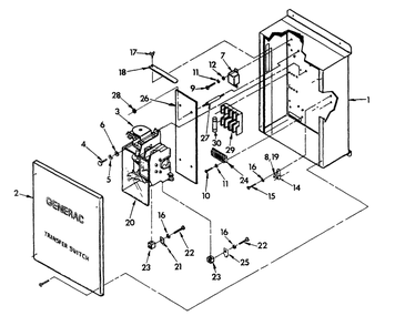 Transfer Switch Diagram and Parts List for 9067-6  Generac Generator