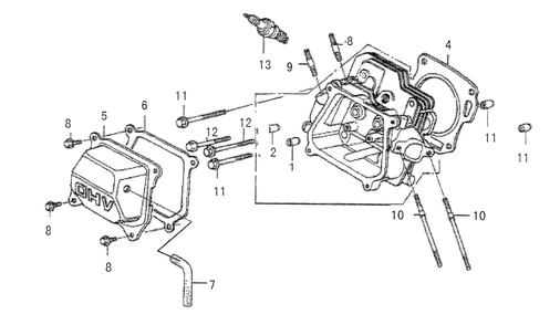 Cylinder Head And Cylinder Head Cover Assy. Diagram and Parts List for 0057890 (7118013D - 7945934D)(2013) Generac Generator