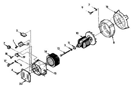 Replacement Parts Illustration - Ac Generator Diagram and Parts List for 4W115A (8928-1)(8928-1) Generac Generator