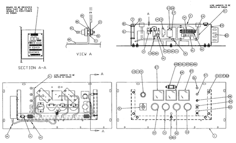 Control Panel Diagram and Parts List for 4059-0  Generac Generator