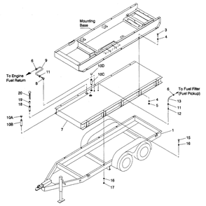 Trailer Diagram and Parts List for 4364-1  Generac Generator
