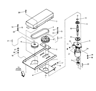 Pump Drive Assembly Diagram and Parts List for 9475-1  Generac Generator