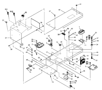 Control Panel Assembly Diagram and Parts List for 0046920 (3623511 - 3830151)(2014) Generac Generator