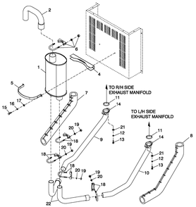 Ev Muffler Exh 3.0l 30kw C2 Diagram and Parts List for 0052190 (4340373 - 4340512)(2006) Generac Generator
