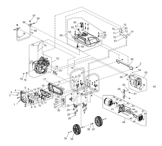 Fig-0 Diagram and Parts List for G0076780 GP3600 Generac Generator
