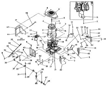 Part Location Diagram of A7629 Generac Engine, Long Block-Gn410vsrv