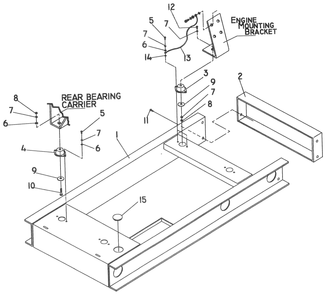 Mounting Base Diagram and Parts List for 0008700 (3043560)(2014) Generac Generator